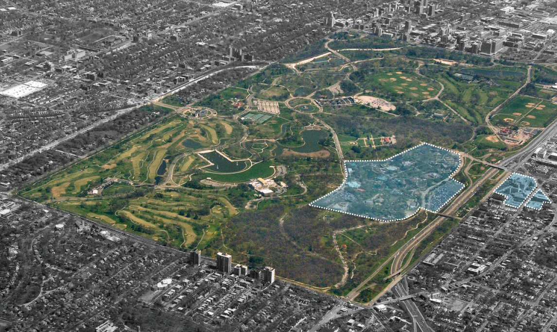 STL Zoo - Forest Park aerial image